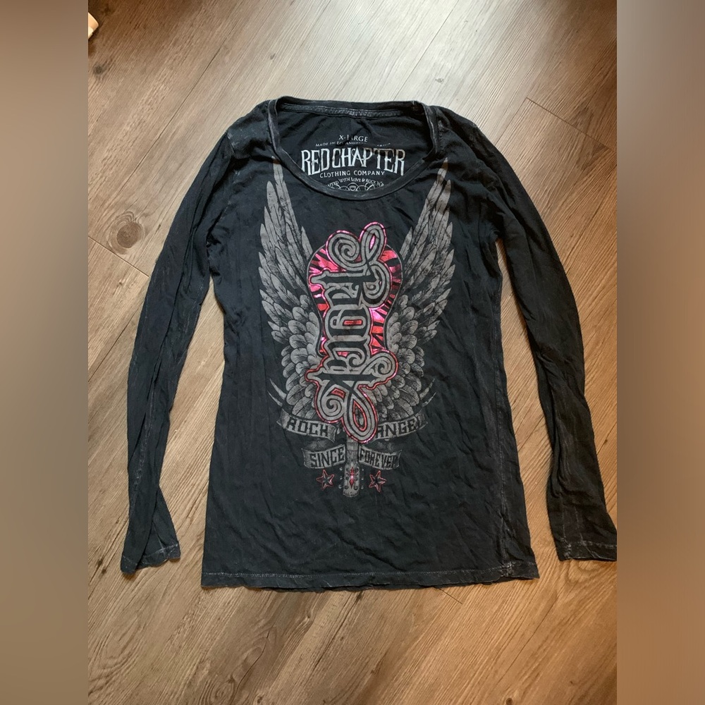 Red Chapter rock angel tee